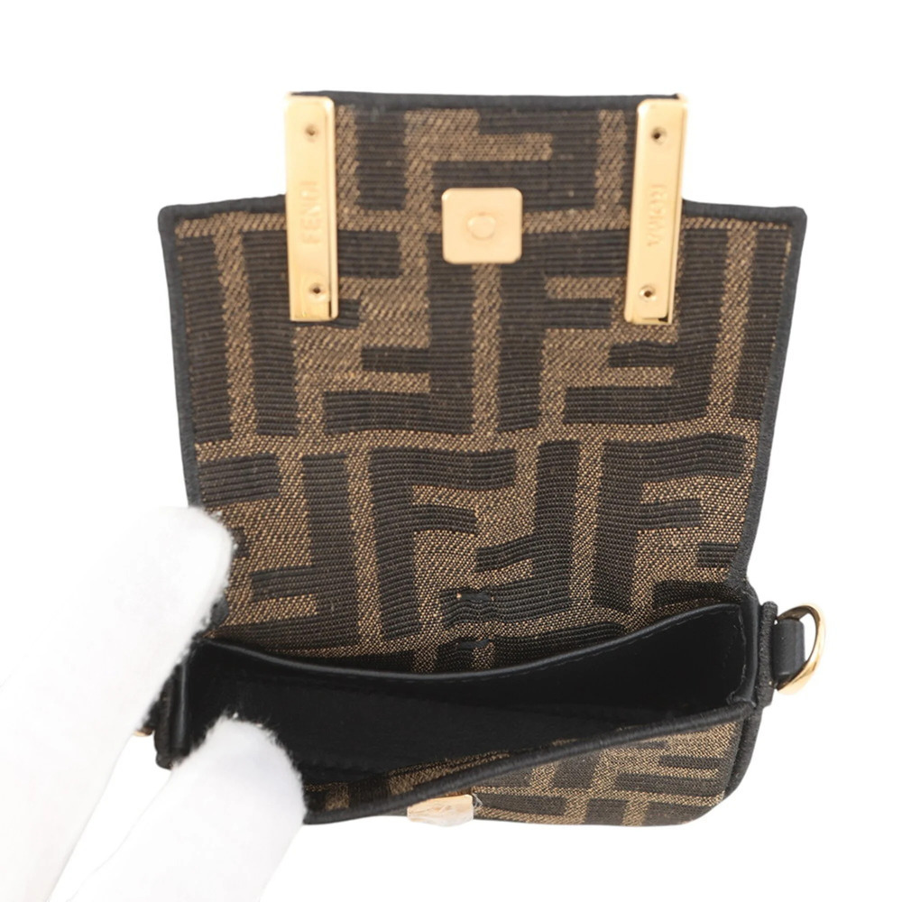 FENDI Brown Canvas Shoulder Bag - Picture 6 of 12